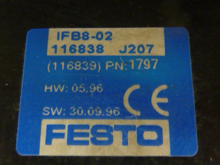 Used FESTO Control Block / Valve Terminal IFB8-02 #52875