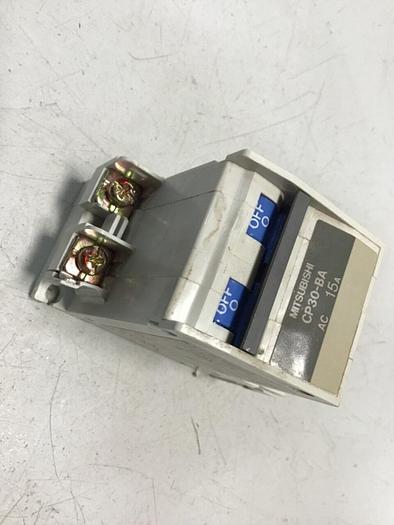 Used MITSUBISHI 15 Amp Circuit Protector CP30-BA-2P-15A #119650