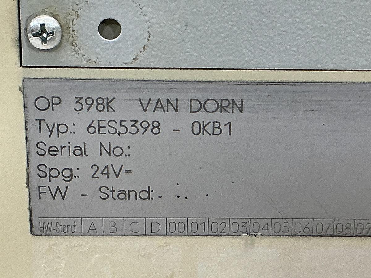 Used VAN DORN 6ES5398-0KB1