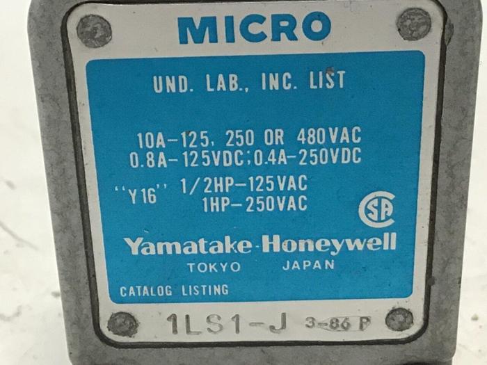 Used YAMATAKE Micro Limit Switch 1LS1-J #122165
