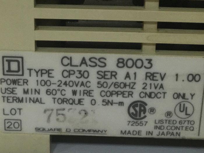 Used SQUARE D Controller 8003 CP30 #105555