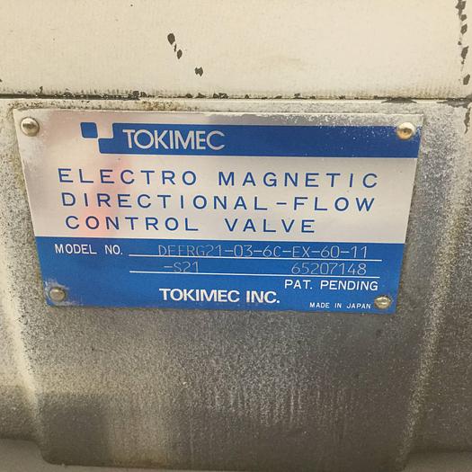Used TOKIMEC Directional Control Valve DEFRG21-03-6C-EX-60-11-S21 #95187