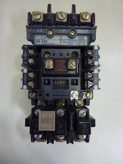 Used ALLEN BRADLEY Starter Size 1 509-BOD SER B W37 #55233