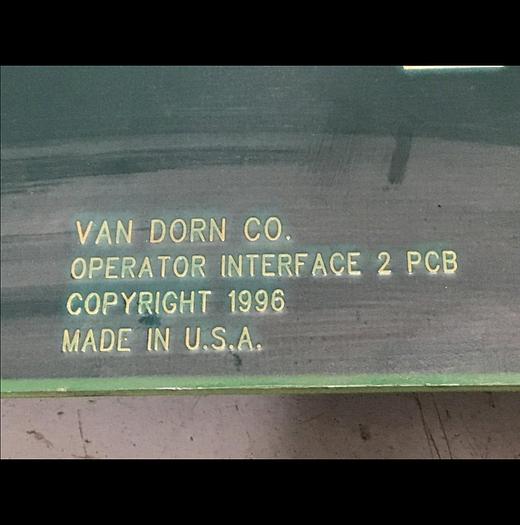 Used VAN DORN Operator Interface Board 330129 PC330-129 330-129 Used