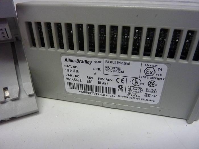 Used ALLEN BRADLEY Input Module 1794-IB16 SER A #49467