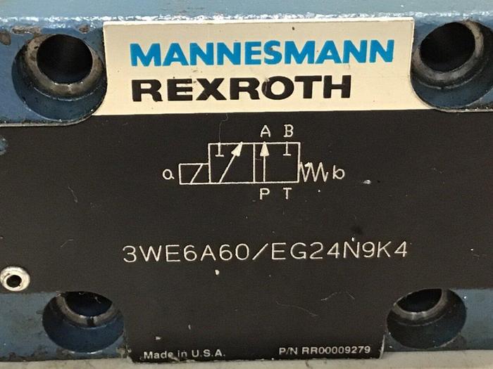 Used MANNESMANN REXROTH Valve 3WE6A60/EG24N9K4 USED