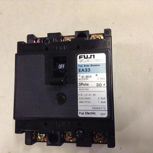 Used FUJI ELECTRIC 30 Amp Circuit Breaker EA33-30 #83973