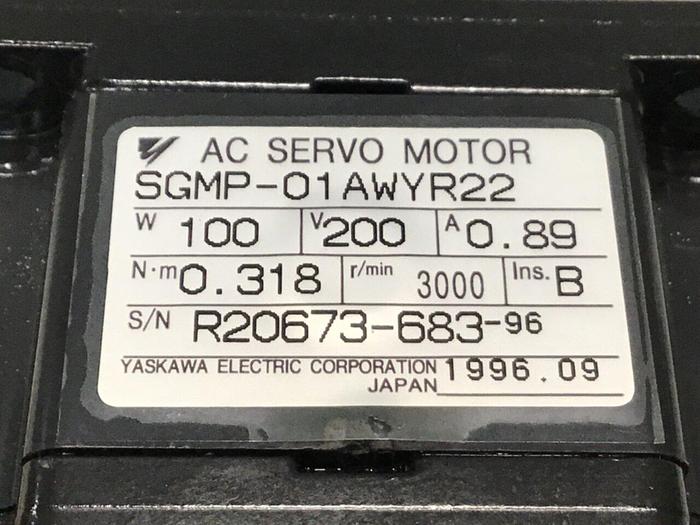 Used YASKAWA Servo Motor SGMP-01AWYR22 Used