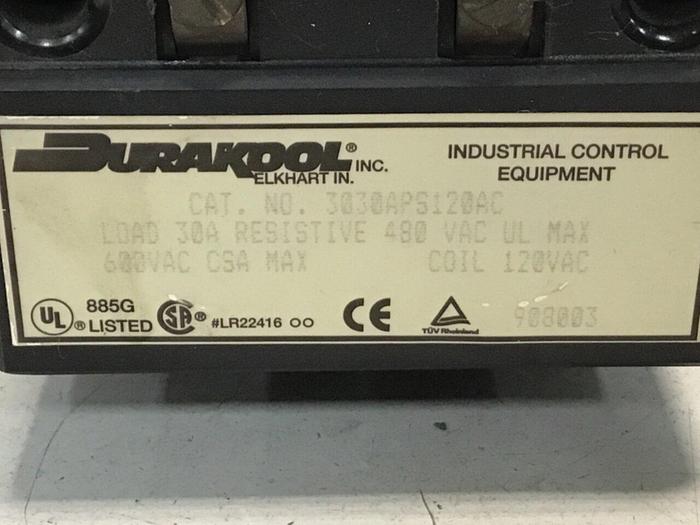 Used DURAKOOL Relay 3030APS120AC Used
