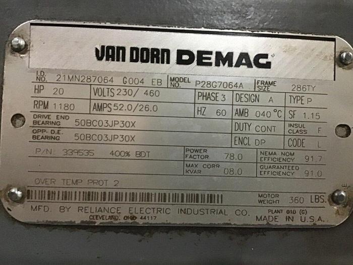 Used VAN DORN DEMAG 120 Ton Injection Mold Machine 120HT-8 USED