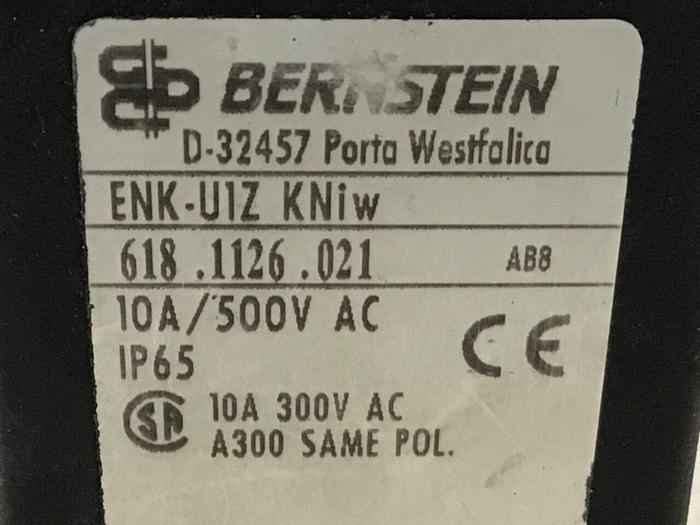 Used BERNSTEIN Limit Switch ENK-U1Z-KNIW #121283
