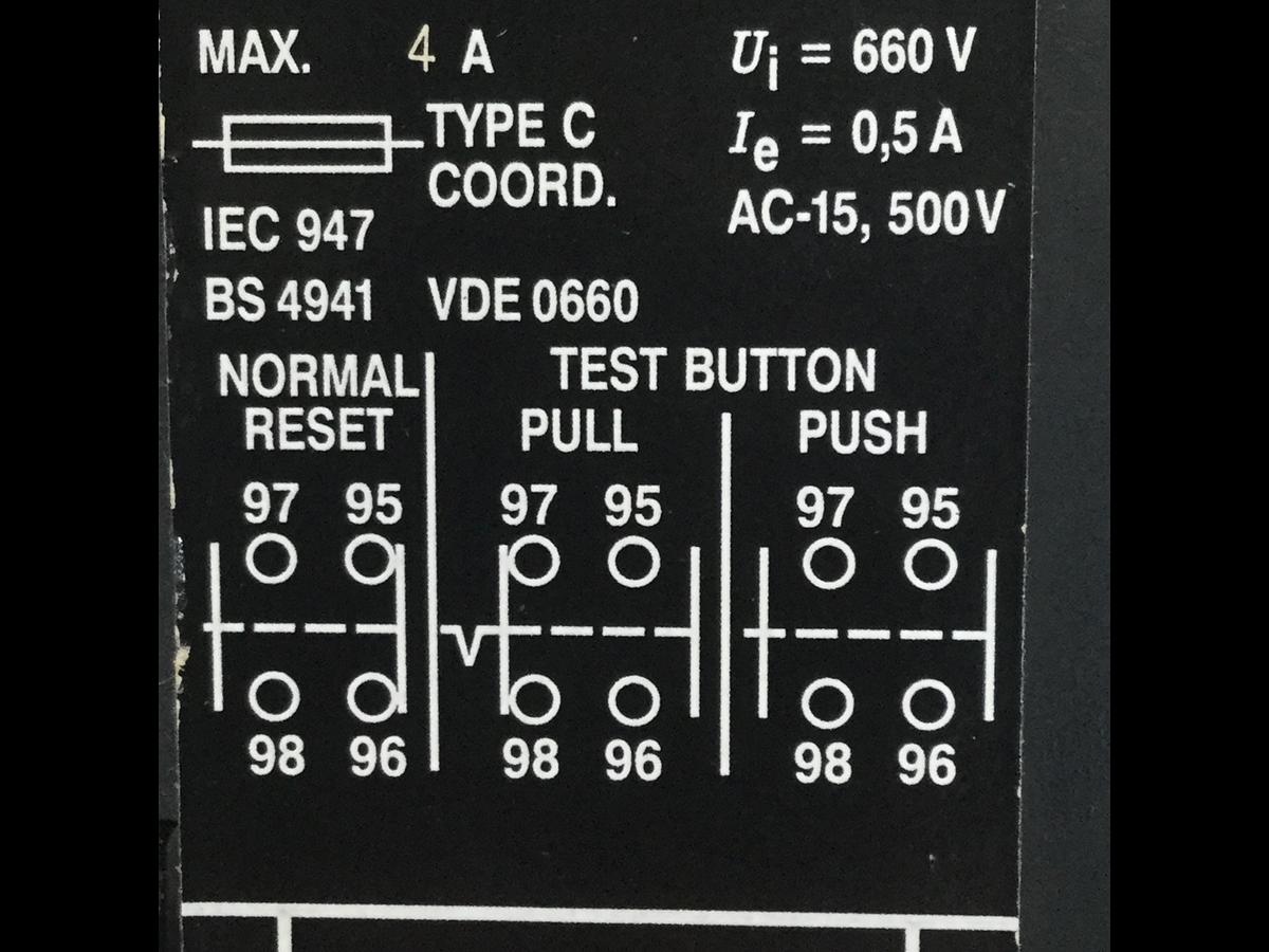 Used ALLEN BRADLEY Overload Block 193-BSA90 SER B USED