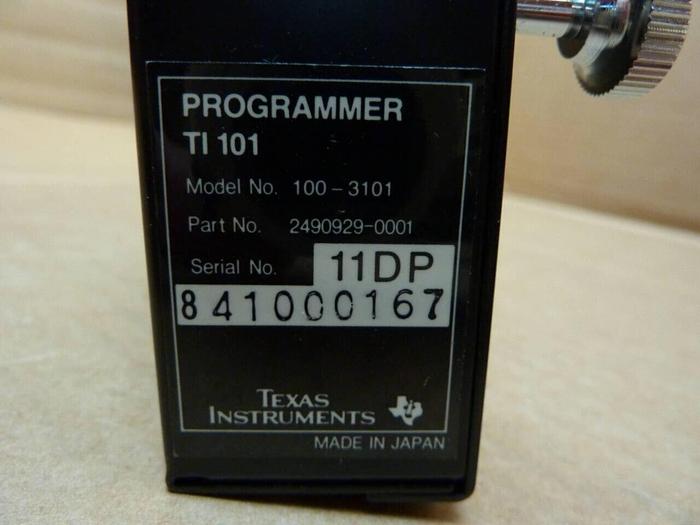 Used TEXAS INSTRUMENTS Programmer 100-3101 USED