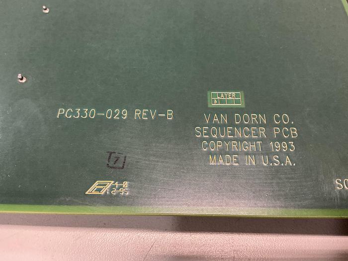 Used VAN DORN ASSY 330029 REV-B