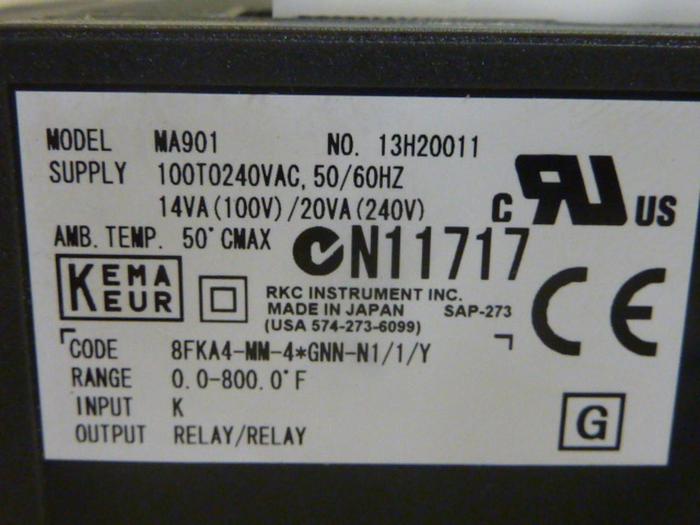 Used RKC Programmable Controller MA901 #65980