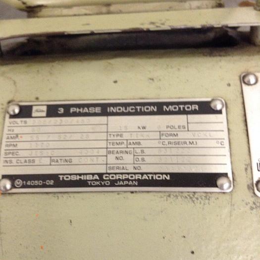 Used TOSHIBA 20 HP Induction Motor TIKK 20 HP Used
