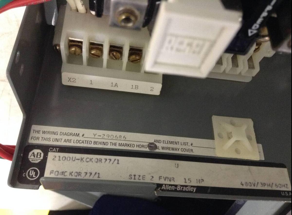 Used ALLEN BRADLEY Motor Control Center 2100U-KCKQR77/1 USED