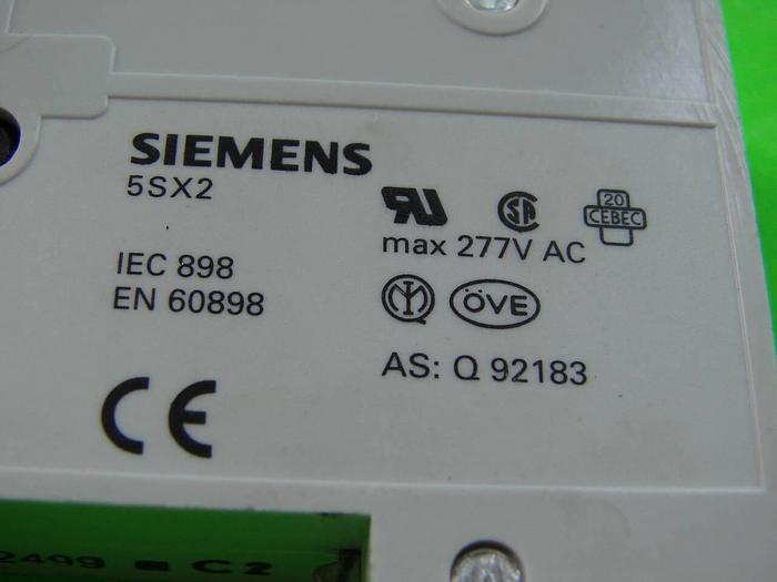 Used SIEMENS 2 Amp Circuit Breaker 5SX2C2 #8540