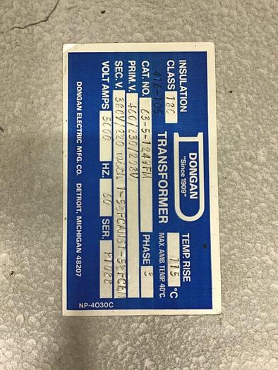 Used DONGAN 5 kW Transformer 63-5-1249FM #135868
