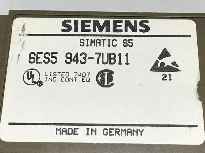 Used SIEMENS Simatic S5 6ES5 943-7UB11 #112136