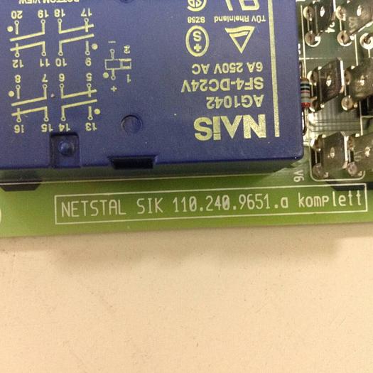 Used NETSTAL Relay Board SIK 110.240.9651.A #77844