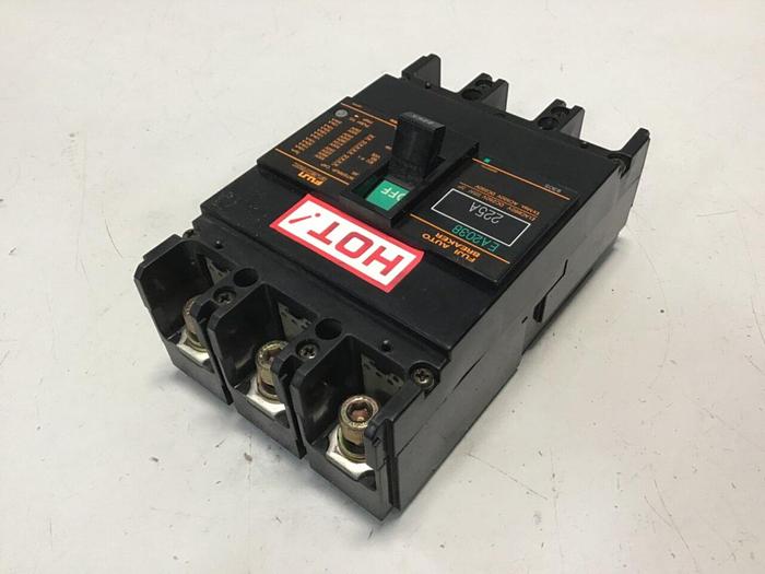 Used FUJI ELECTRIC 225 Amp Circuit Breaker EA203B-225 #140558