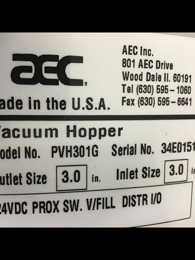 Used AEC Vacuum Hopper PVH301G USED
