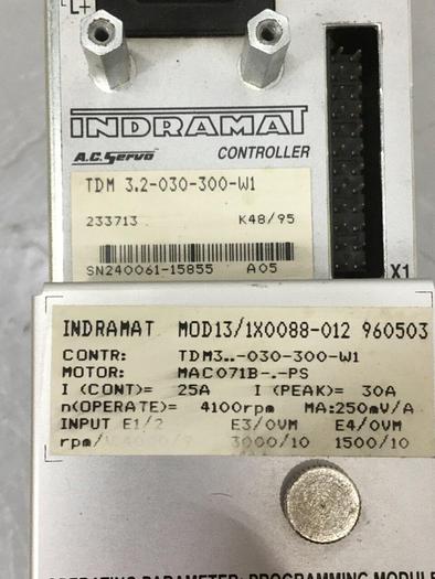 Used INDRAMAT Servo Drive TDM 3.2-030-300-W1 Used