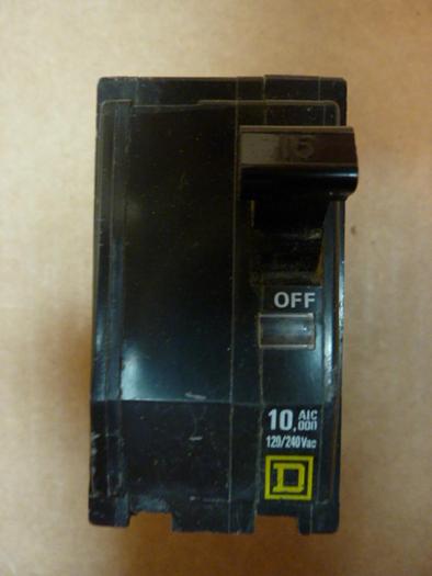 Used SQUARE D 15 Amp Circuit Breaker QO215 #27714