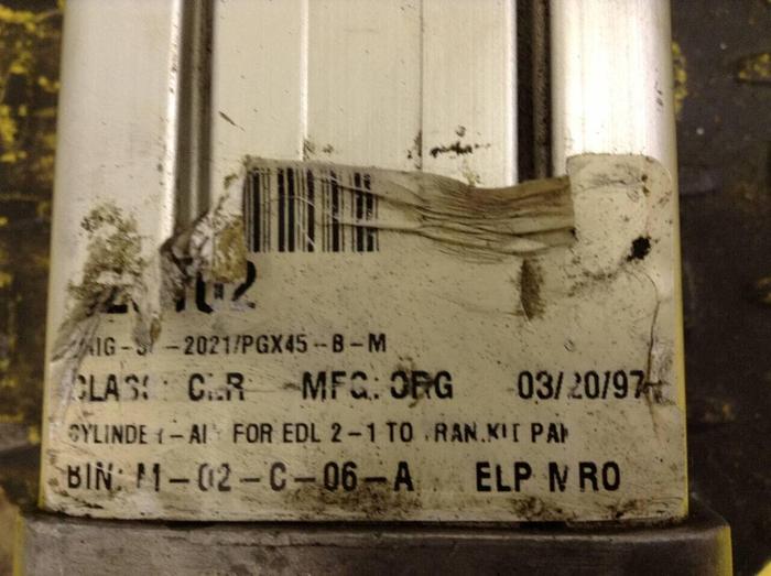 Used HOERBIGER ORIGA Rodless Air Cylinder 50-2021/PGX45-BM #74887