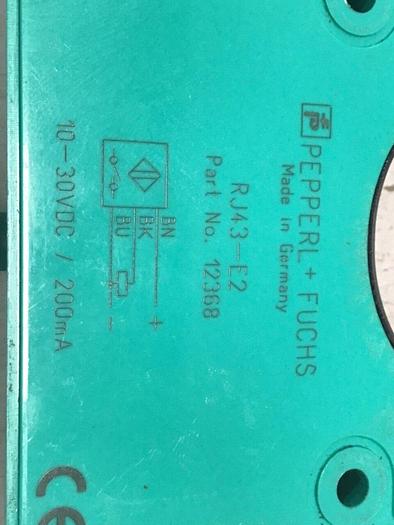 Used PEPPERL & FUCHS Inductive Sensor Ring RJ43-E2 #120775