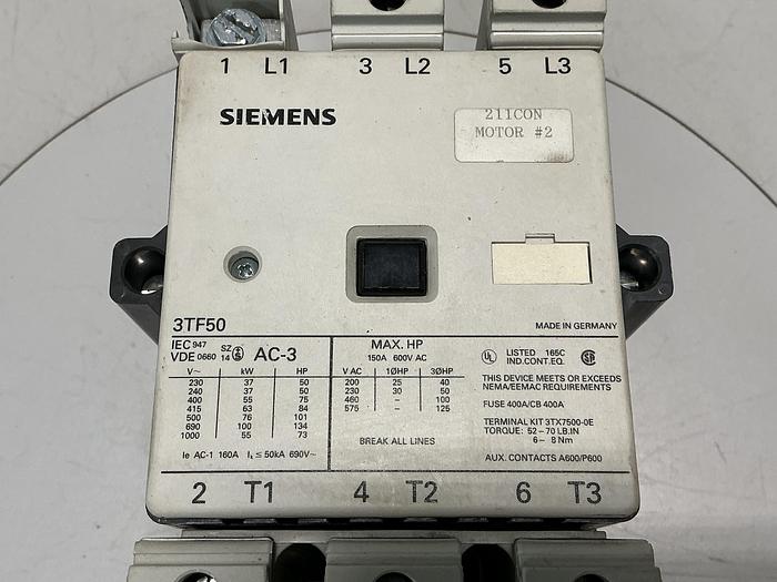 Used SIEMENS 3TF5022-OAK6