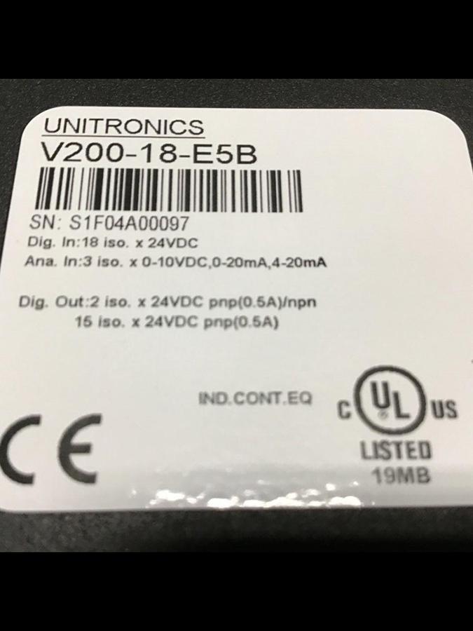 Used UNITRONICS Display screen V200-18-E5B #144890