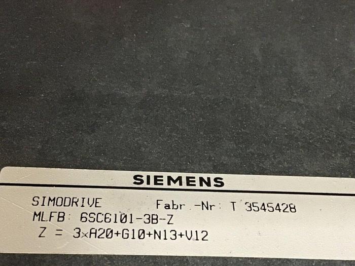 Used SIEMENS Simodrive Rack 6SC6101-3B-Z #137101