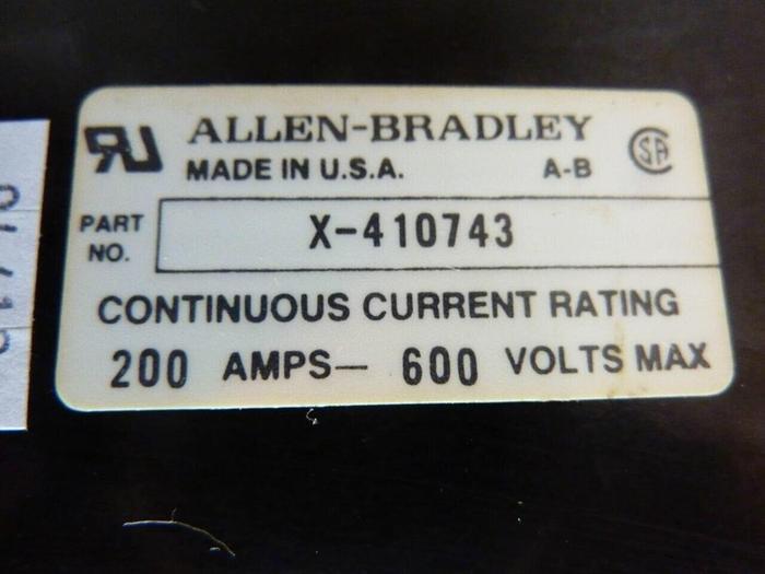 Used ALLEN BRADLEY 200 Amp Fuse Holder X-410743 #38252