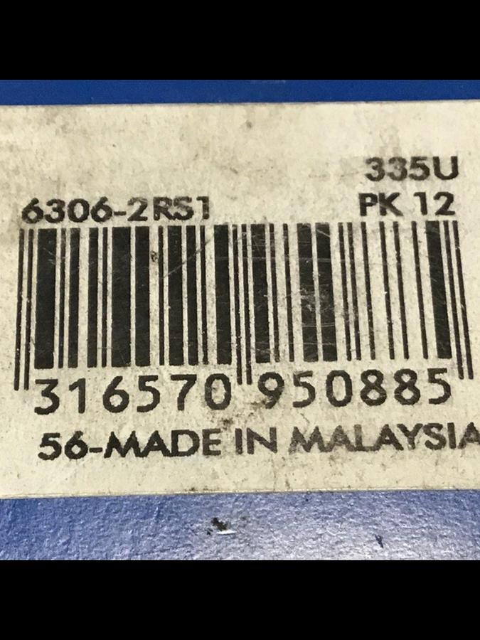 Used SKF Ball Bearing 6306-2RS1 USED