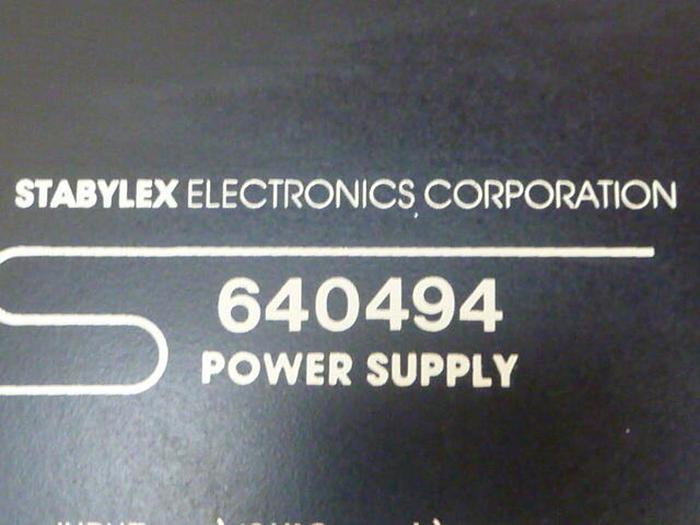 Used STABYLEX Power Supply 640494 #29897