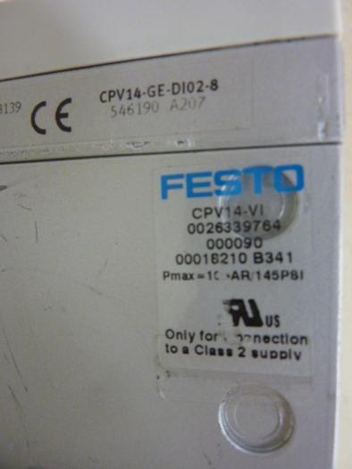Used FESTO Valve Terminal CPV14 CPV14-VI #61218