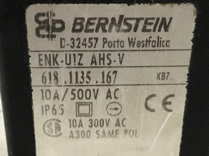 Used BERNSTEIN Limit Switch ENK-UV1Z AHS-V #121237