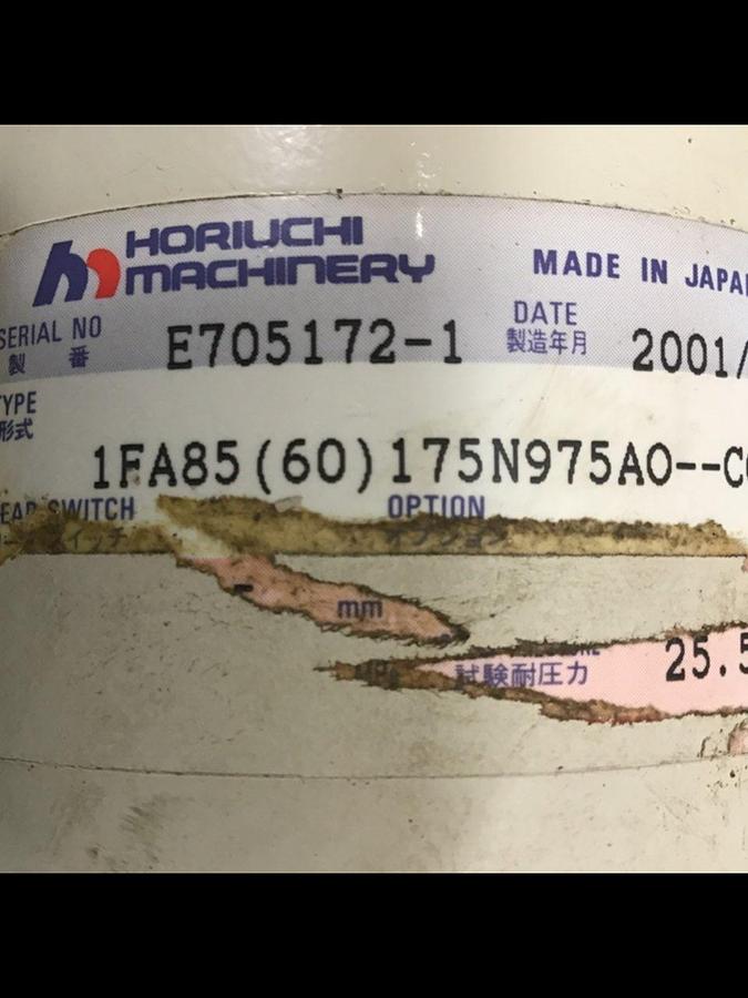 Used HORIUCHI MACHINERY Traversing Cylinder 1FA8560175N975C0 #134822