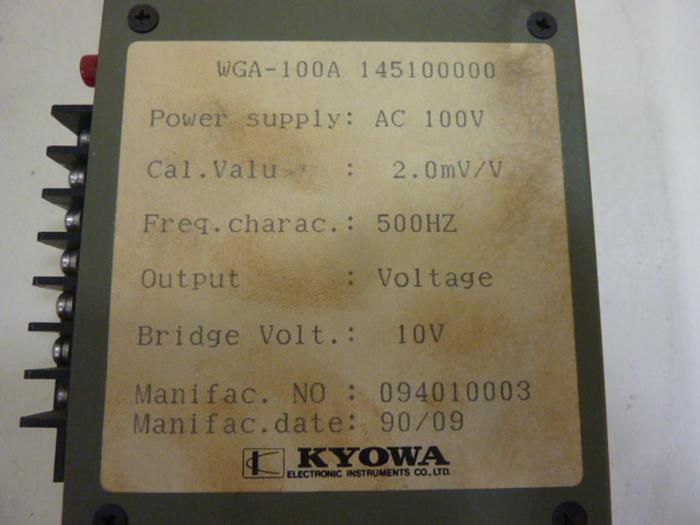 Used KYOWA Instrumentation Amplifier WGA-100A #65678
