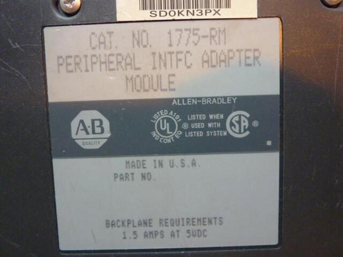 Used ALLEN BRADLEY Adapter Module 1775-RM #45978