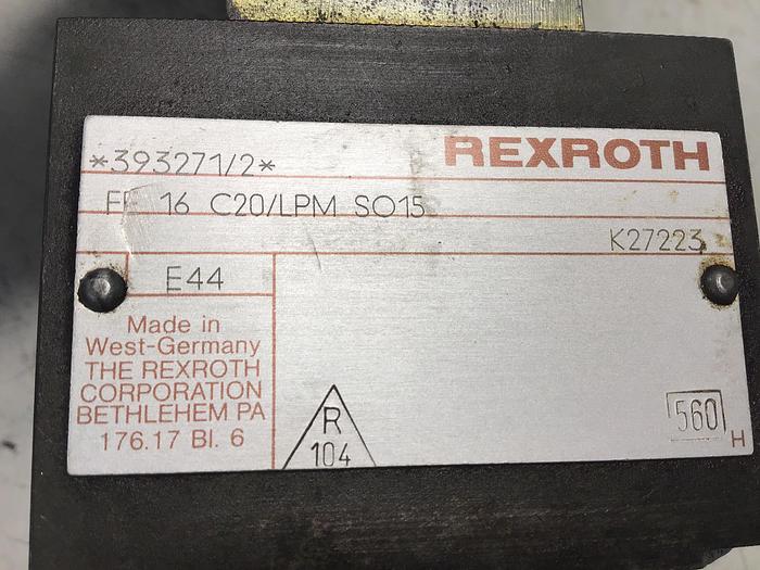Used REXROTH FE16C20/LPMS015 Valve Used #143823