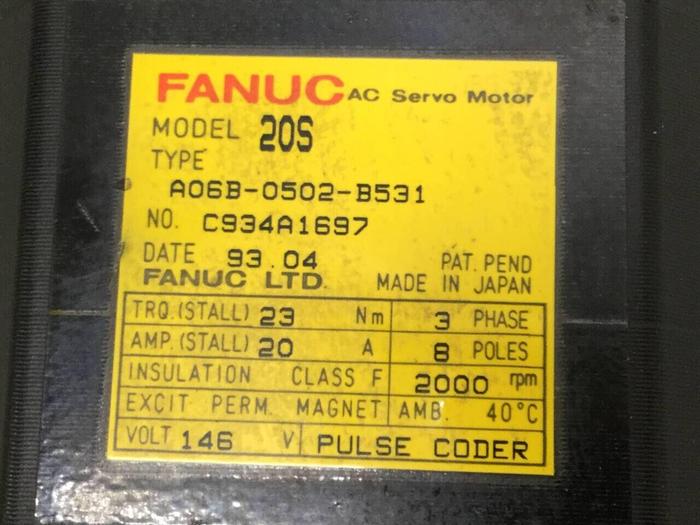 Used FANUC AC Servo Motor A06B-0502-B531 Used
