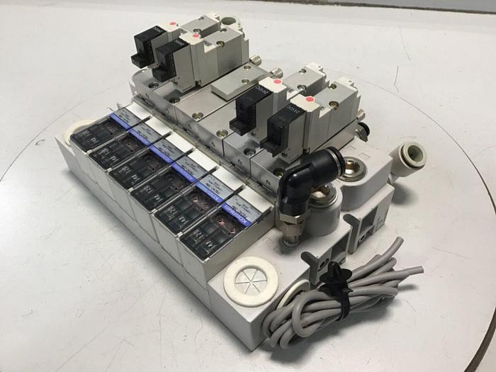 Used KOGANEI Block w/ Valves PBM6P-3W #120967