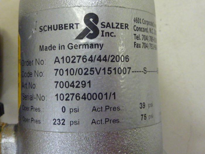 Used SCHUBERT & SALZER Angle Valve A102764/44/2006 #61139