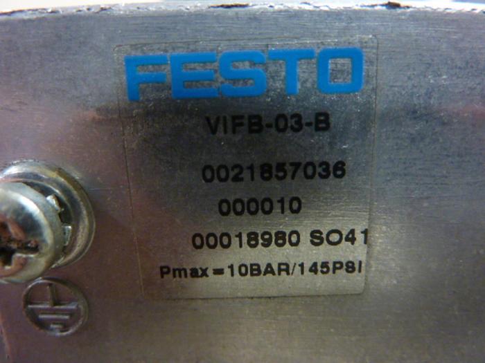 Used FESTO Control Block w/ Valves IFB8-03 #52794