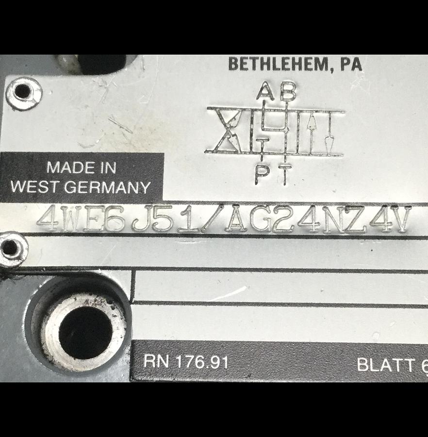 Used REXROTH Valve 4WE6J51AG24NZ4V Used