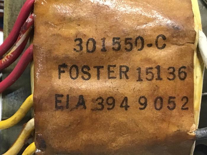 Used FOSTER Transformer 301550-C #129409