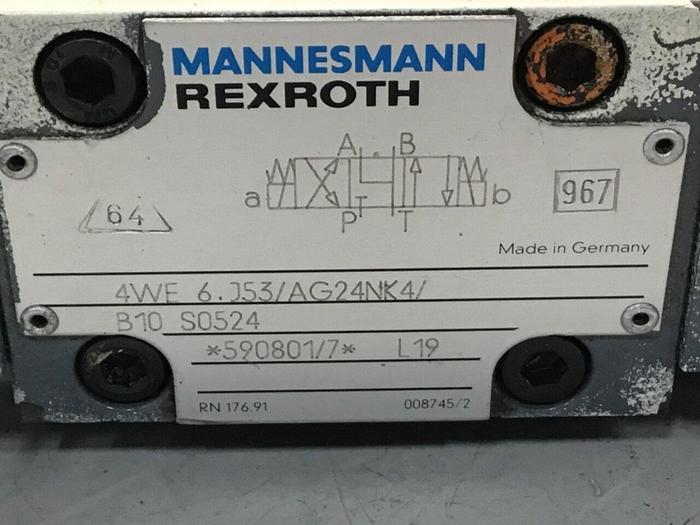 Used REXROTH Valve 4WE6J53/AG24NK4/B10 S0524 Used